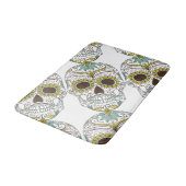 Dag van de dode flora schedel badmat (Gekanteld)