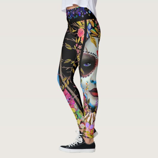 Dag van de dode Floral Leggings (Links)