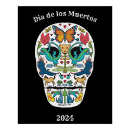 Dag van de Dode Geest Animal Sugar Skull Poster