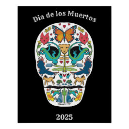 Dag van de Dode Geest Animal Sugar Skull Poster