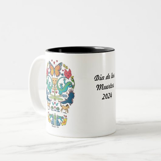 Dag van de Dode Geest Dier Mok (Voorkant links)