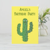 Dag van de Dode Gelukkige Cactus Aangepaste Verjaa Kaart (Staand voorkant)