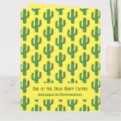 Dag van de Dode Gelukkige Cactus Aangepaste Verjaa Kaart (Achterkant)