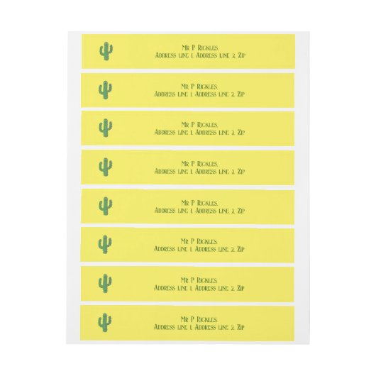 Dag van de Dode Gelukkige Cactus Custom Adreslabel Wikkel (Vel)