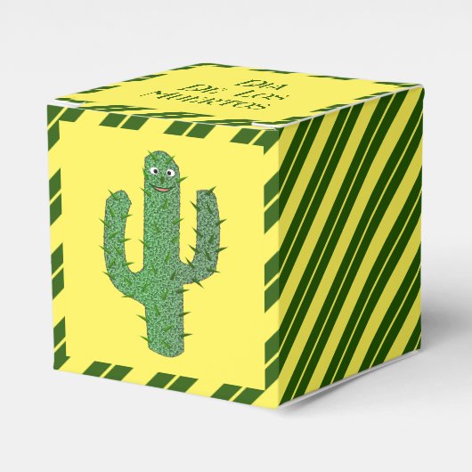 Dag van de Dode Gelukkige Cactus Custom Bedankdoosjes (Voorkant Zijde)