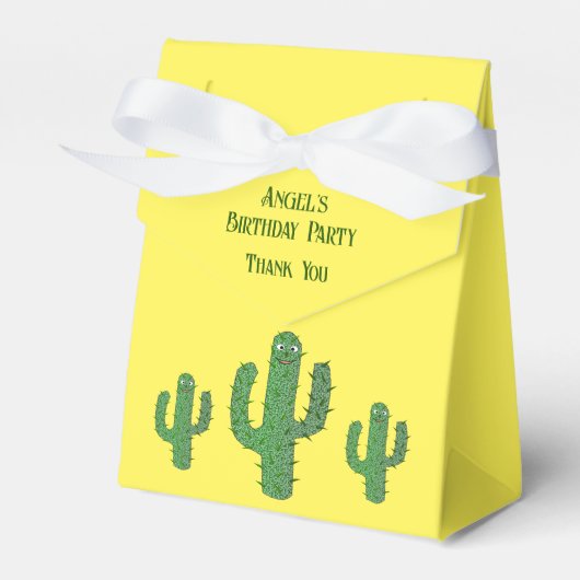 Dag van de Dode Gelukkige Cactus Custom Bedankdoosjes (Voorkant Zijde)