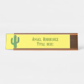 Dag van de Dode Gelukkige Cactus Custom Bureau Naambordje (Voorkant)