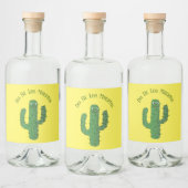 Dag van de Dode Gelukkige Cactus Custom Likeurfles Etiket (Flessen)