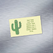 Dag van de Dode Gelukkige Cactus Custom Magnetisch Visitekaartje (Voorbeeld)