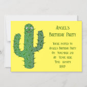 Dag van de Dode Gelukkige Cactus Custom Magnetische Uitnodiging (Voorkant)