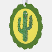 Dag van de Dode Gelukkige Cactus Custom Ornament Kaart (Links)