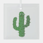 Dag van de Dode Gelukkige Cactus Glas Ornament (Voorkant)