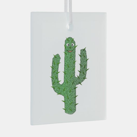 Dag van de Dode Gelukkige Cactus Glas Ornament (Voorkant Rechts)