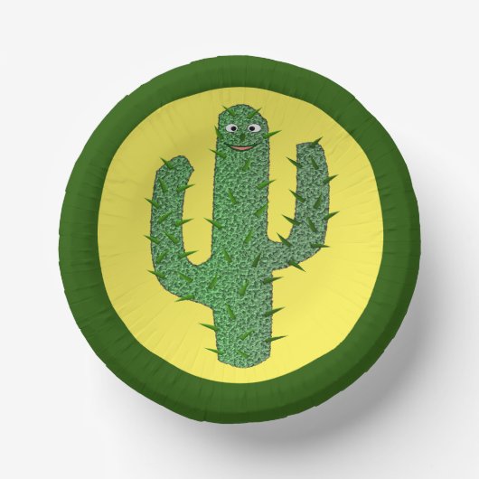 Dag van de Dode Gelukkige Cactus Papieren Kommen (Voorkant)