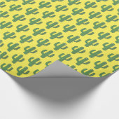 Dag van de Dode Gelukkige Cactus Patterned Cadeaupapier (Hoek)