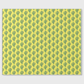 Dag van de Dode Gelukkige Cactus Patterned Cadeaupapier (Vlak)