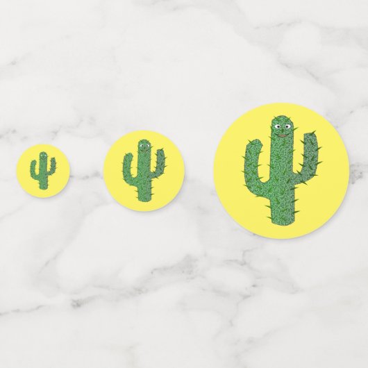 Dag van de Dode Gelukkige Cactus Patterned Confetti (Achterkanten)