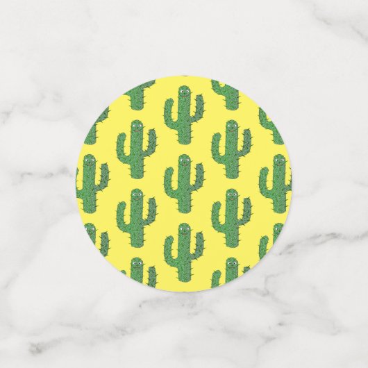 Dag van de Dode Gelukkige Cactus Patterned Confetti (Kleine voorkant)