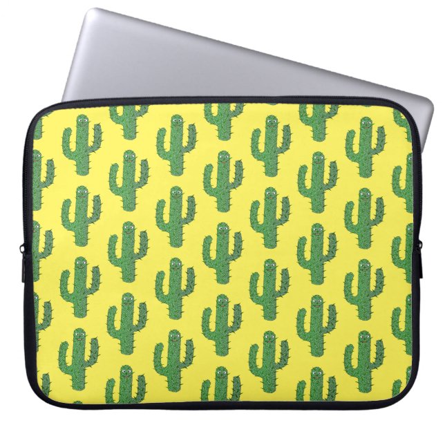 Dag van de Dode Gelukkige Cactus Patterned Laptop Sleeve (Voorkant)