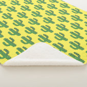 Dag van de Dode Gelukkige Cactus Patterned Sherpa Deken (3/4)