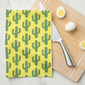Dag van de Dode Gelukkige Cactus Patterned Theedoek (Quarter Fold)