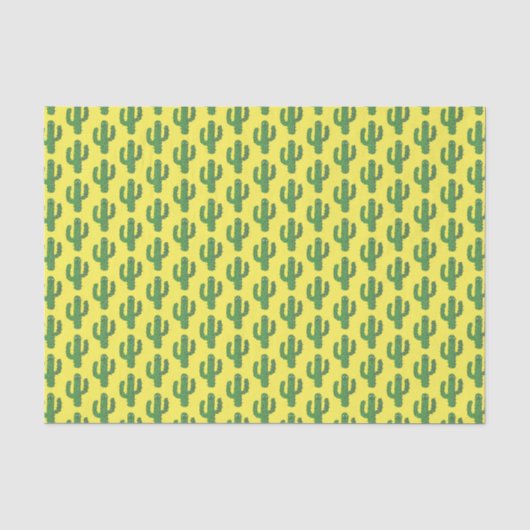 Dag van de Dode Gelukkige Cactus Patterned Tissuepapier (Voorkant)