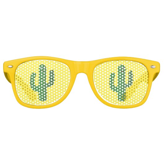Dag van de Dode Gelukkige Cactus Retro Zonnebril (Voorkant)