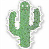 Dag van de Dode Gelukkige Cactus Sticker (Voorkant)