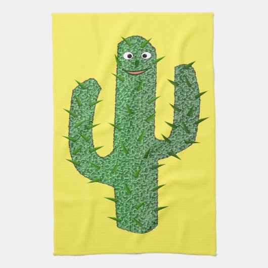 Dag van de Dode Gelukkige Cactus Theedoek (Verticaal)