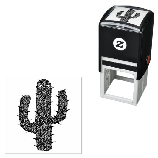 Dag van de Dode Gelukkige Cactus Zelfinktende Stempel (In situ)