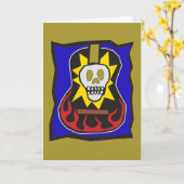 Dag van de Dode Gitaar Gouden w/Blue van de Kaart (Gele Bloem)