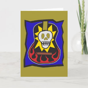 Dag van de Dode Gitaar Gouden w/Blue van de Kaart