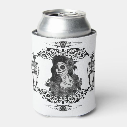 Dag van de dode gotische kunst van Renee Lavoie Blikjeskoeler (Blikje Voorkant)