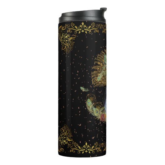 Dag van de dode gotische kunst van Renee Lavoie Thermosbeker (Gedraaid links)