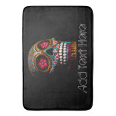 Dag van de dode halloween Cute Painted Skull Badmat (Voorkant Verticaal)