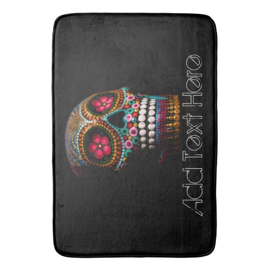 Dag van de dode halloween Cute Painted Skull Badmat (Voorkant Verticaal)
