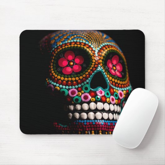 Dag van de dode halloween Cute Painted Skull Muismat (Met muis)