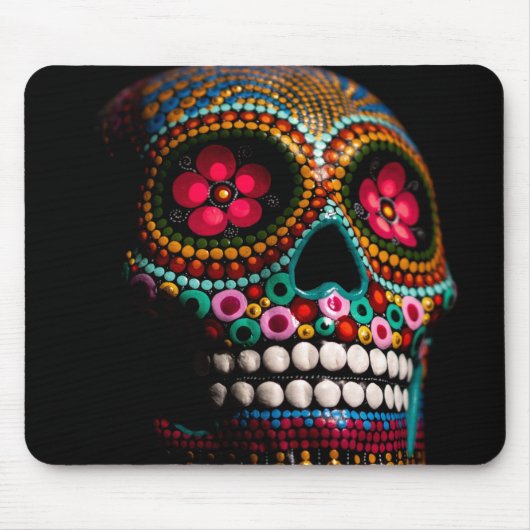 Dag van de dode halloween Cute Painted Skull Muismat (Voorkant)