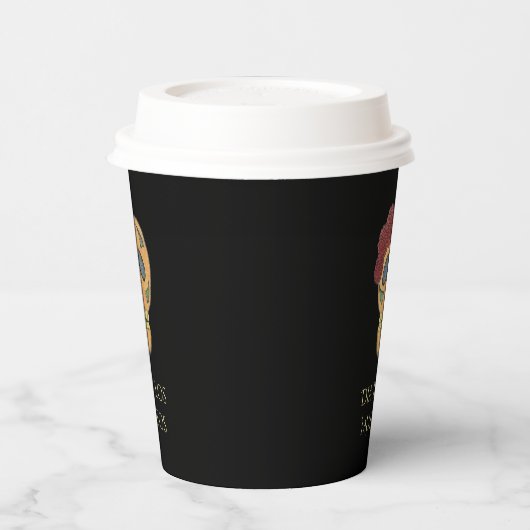 Dag van de Dode Halloween Gotische Suiker Schedel Papieren Bekers (Links)