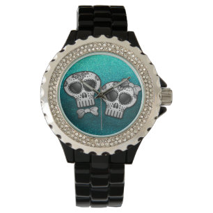 Dag van de Dode Halloween Skull Dia de los Muertos Horloge