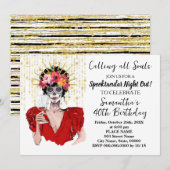 Dag van de Dode Halloween Verjaardag Meisjes Nacht Kaart (Voorkant / Achterkant)