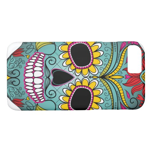 Dag van de dode, heldere schedel Case-Mate iPhone case (Achterkant (Horizontaal))