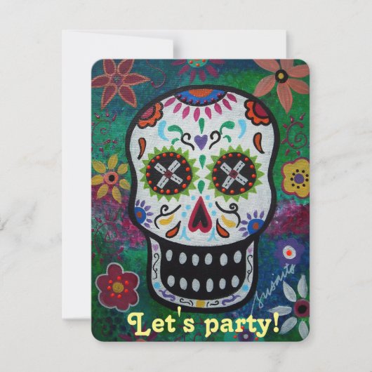 DAG VAN DE DODE INVITATIE KAART (Voorkant)