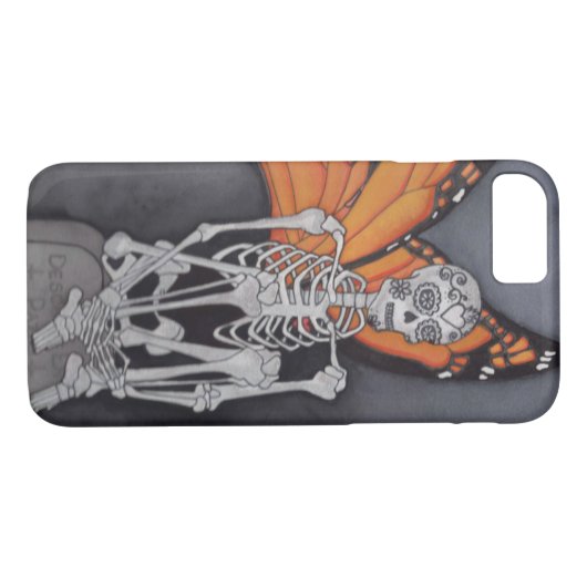 Dag van de dode iPhone Case 7/8 "Grave" (Achterkant (Horizontaal))