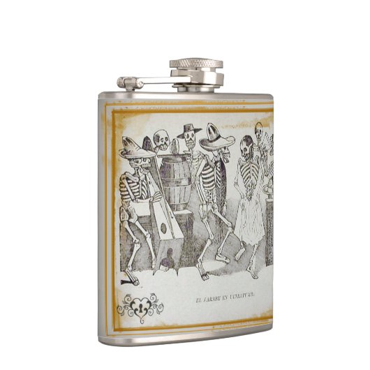Dag van de dode - José Posada Flask Heupfles (Rechts)
