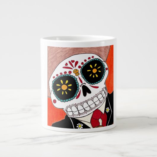 Dag van de dode Jumbo Coffee-Mok Grote Koffiekop (Voorkant)