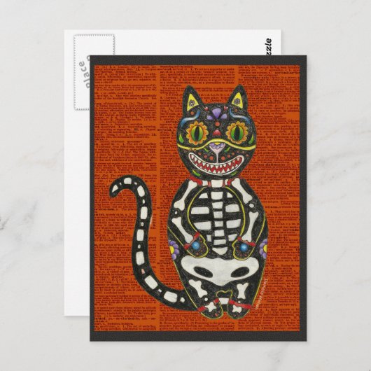 Dag van de dode kat briefkaart (Voorkant / Achterkant)