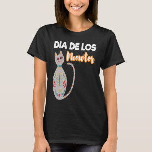 Dag van de Dode Kat Dia de los Meowtos Kat T-shirt