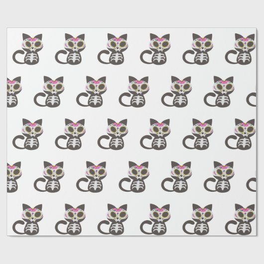 Dag van de dode kat - Kies achtergrondkleur Cadeaupapier (Vlak)