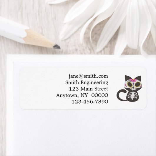 Dag van de dode kat - Kies achtergrondkleur Etiket (Insitu)